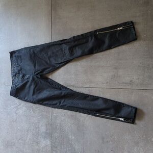 Gap Black Super Skinny Biker Coated Khakis Size 2